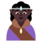 Woman Elf- Dark Skin Tone emoji on Microsoft